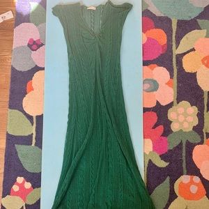 Green Knit Maxi Zara Dress M
